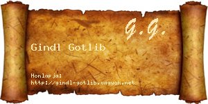 Gindl Gotlib névjegykártya